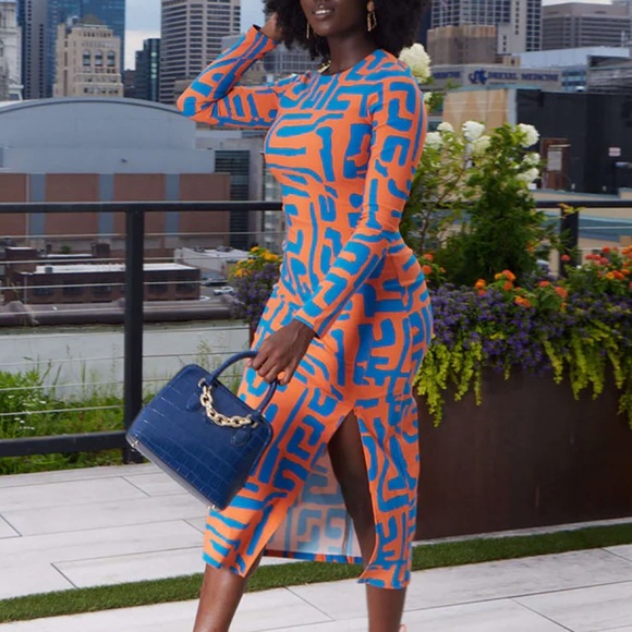 D’Iyanu Chidima African Print Stretch Midi Dress - Picture 3 of 8
